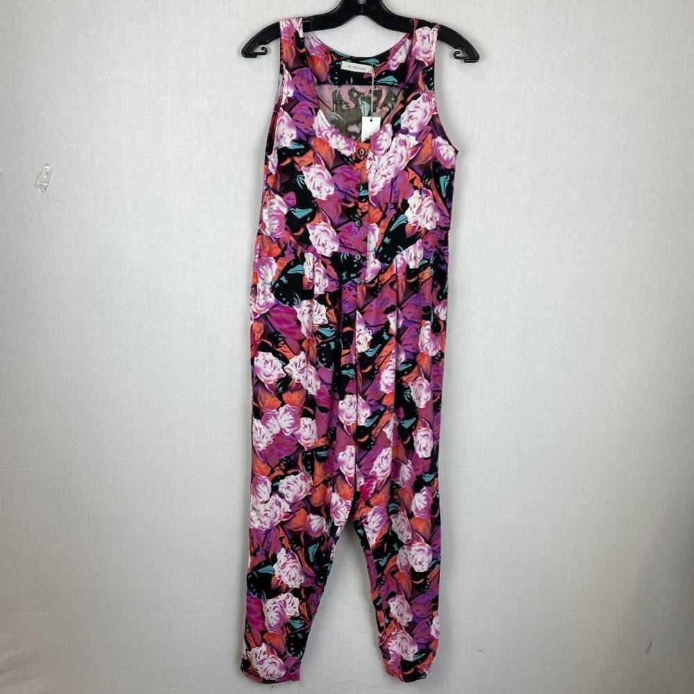 MINK PINK Abstract Floral Pattern Jumpsuit NWT